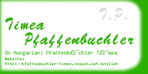 timea pfaffenbuchler business card